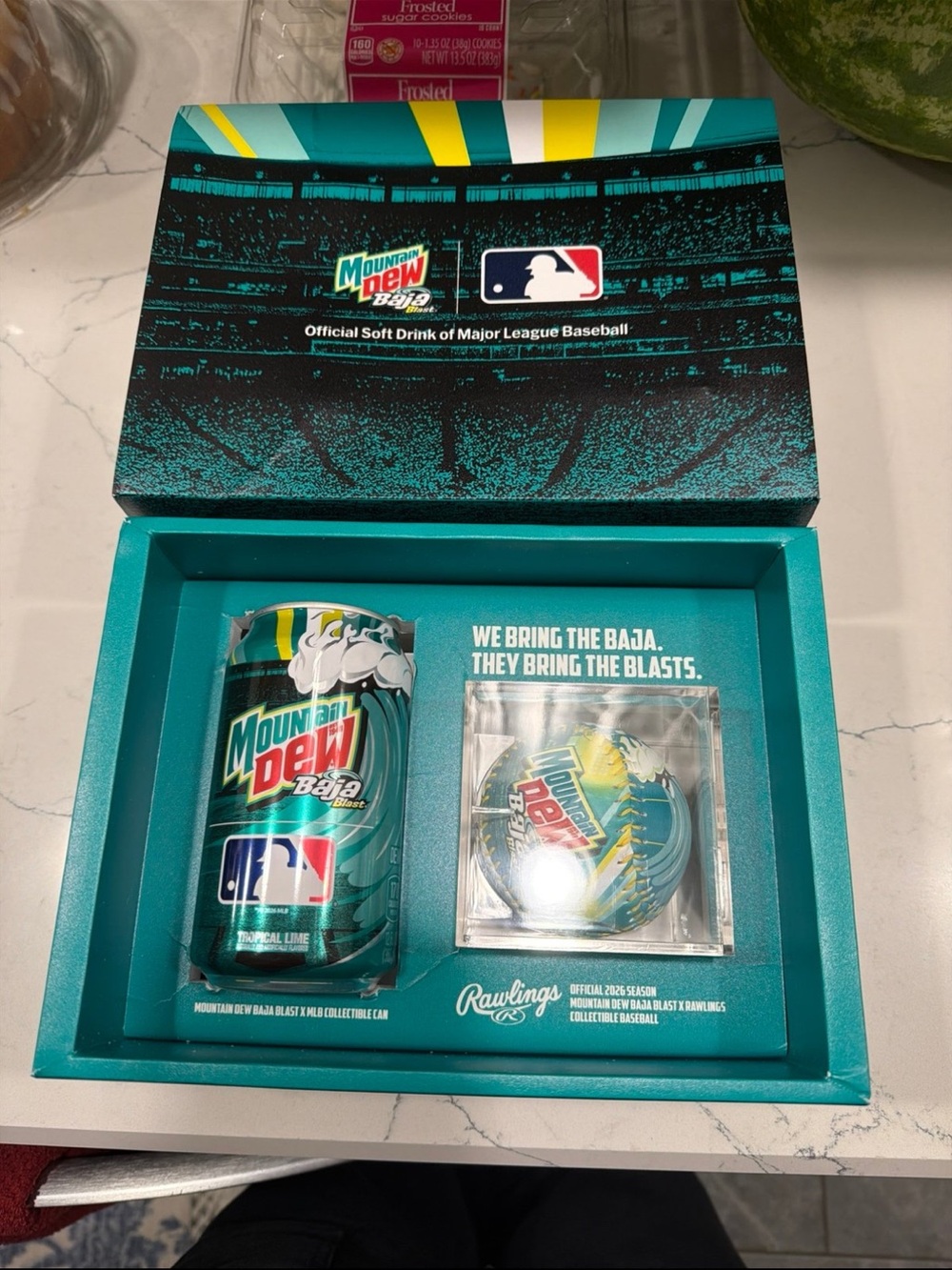 Mountain Dew Baja Blast x MLB Rawlings Collectible Set - Teal